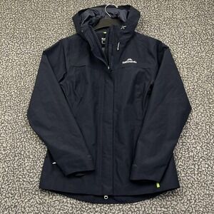 Kathmandu Bealey Gore-Tex Rain Jacket Women 8 Black Full Zip Long Sleeve